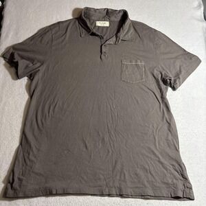 M Singer Polo Shirt Mens 2XL Gray Short‎ Sleeve Pocket Made USA Casual Cotton